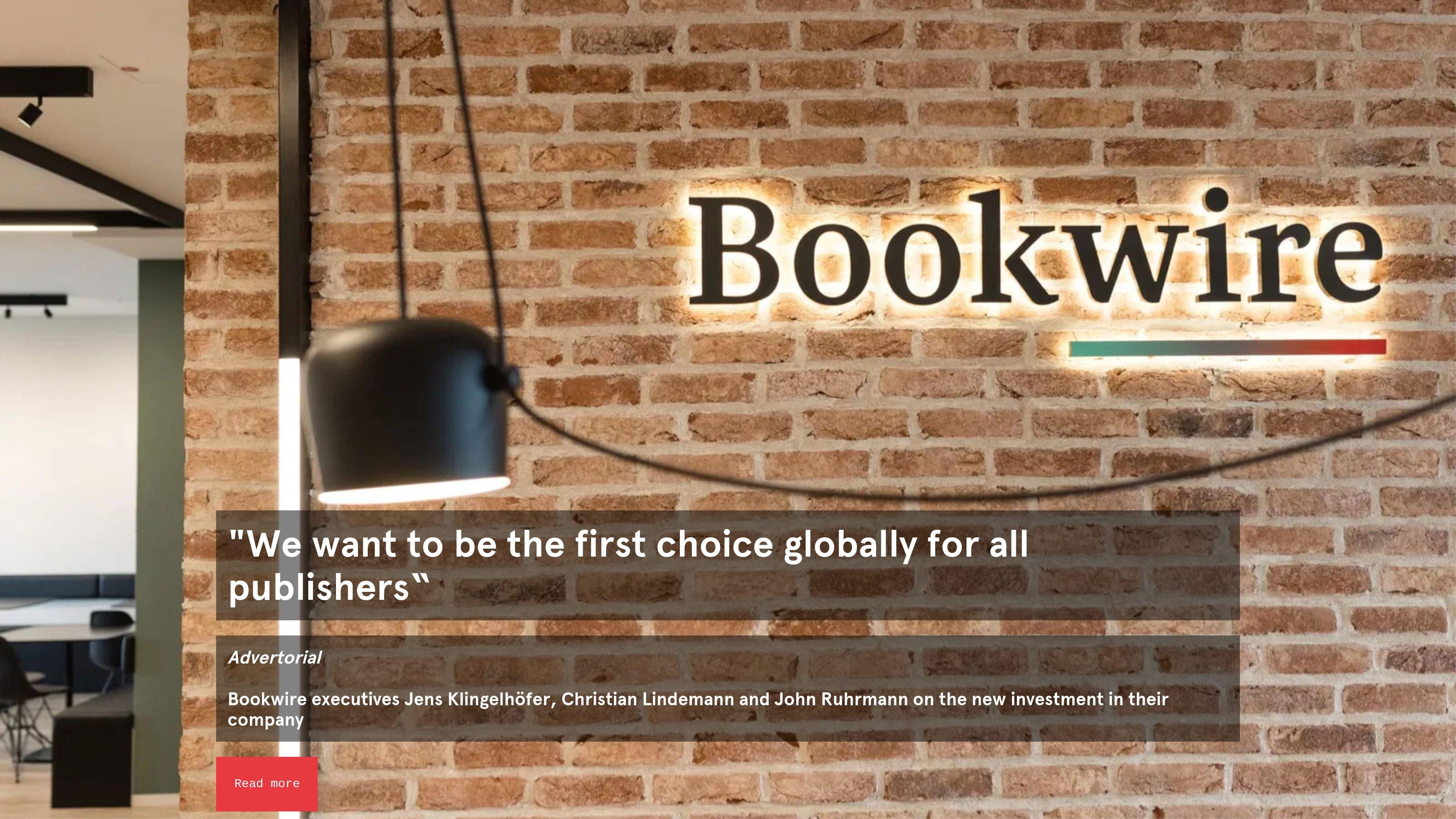 Bookwire executives on the new investment