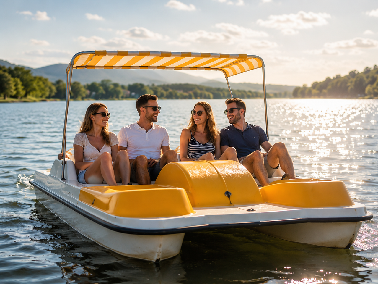 Tretboot-fahren