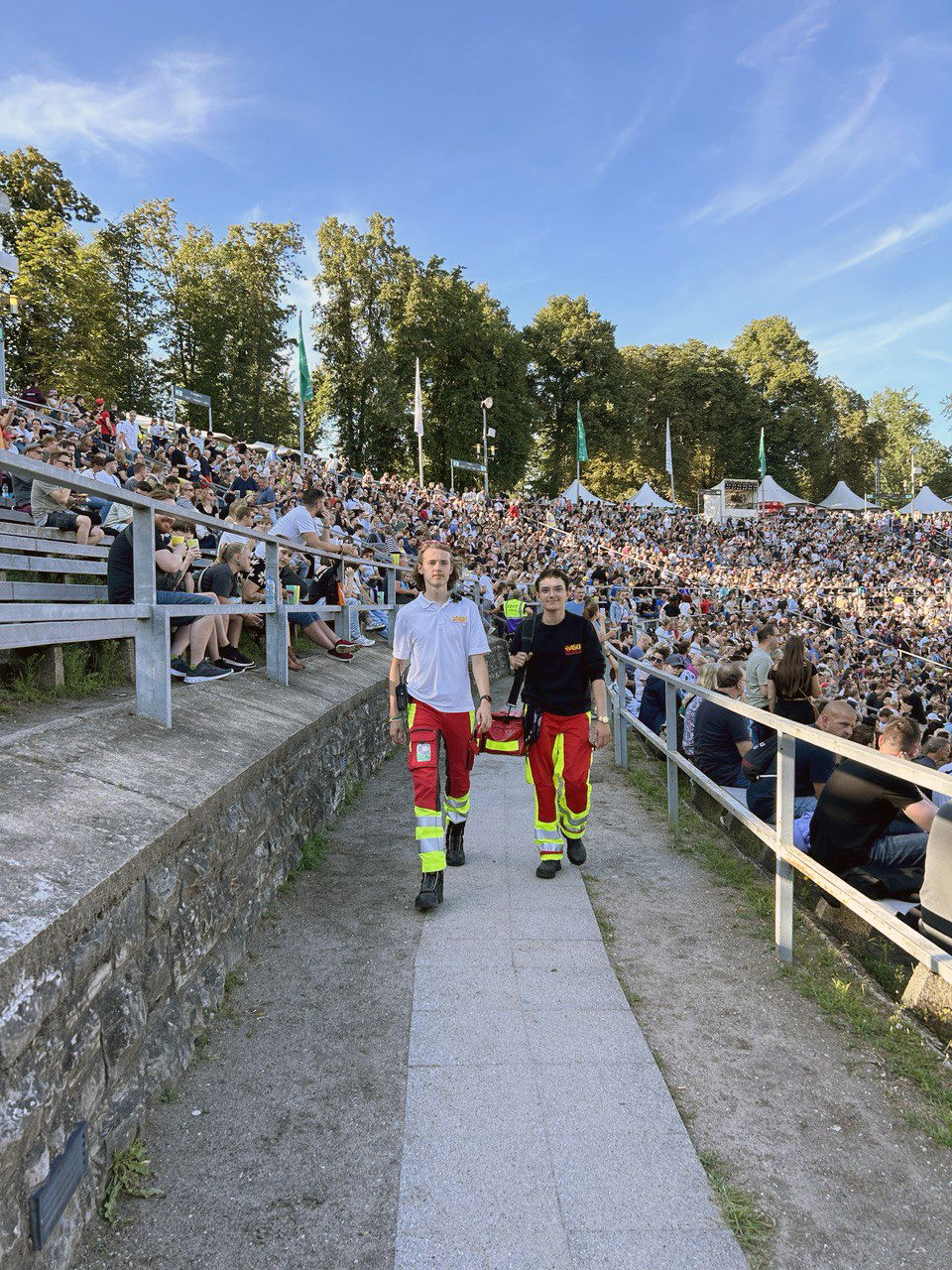 Sanitätsdienst des ASB Berlin-Südost in der Parkbühne Wuhlheide.
