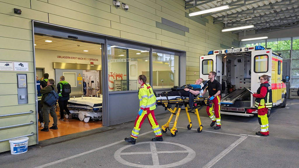Übung im Bundeswehrkrankenhaus am 10 April.