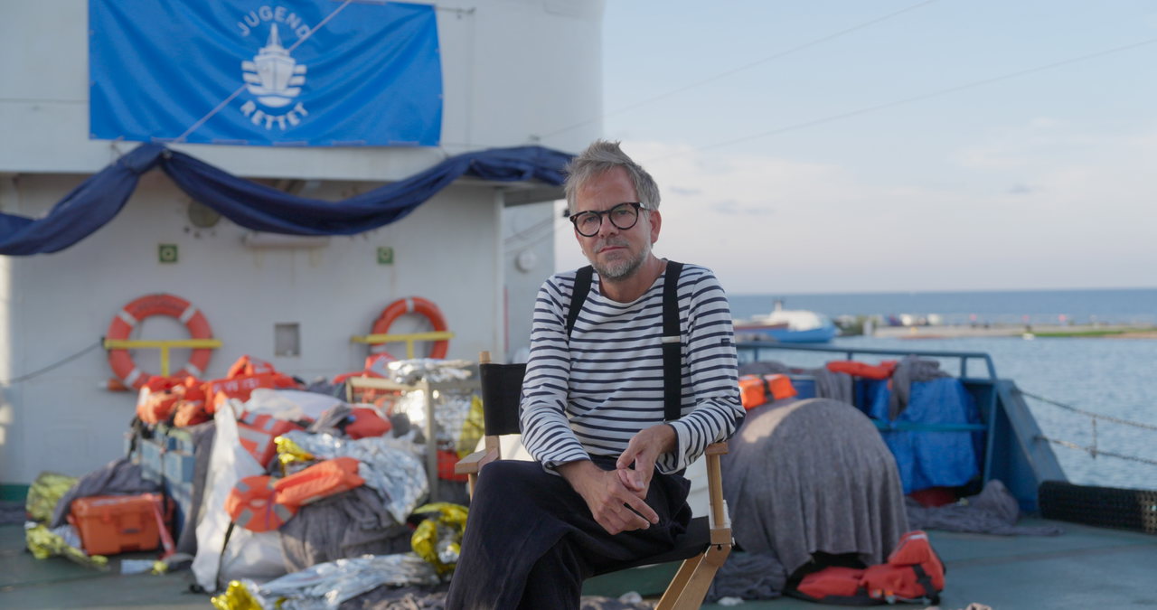 Christian Goldberg auf seinem Schiff