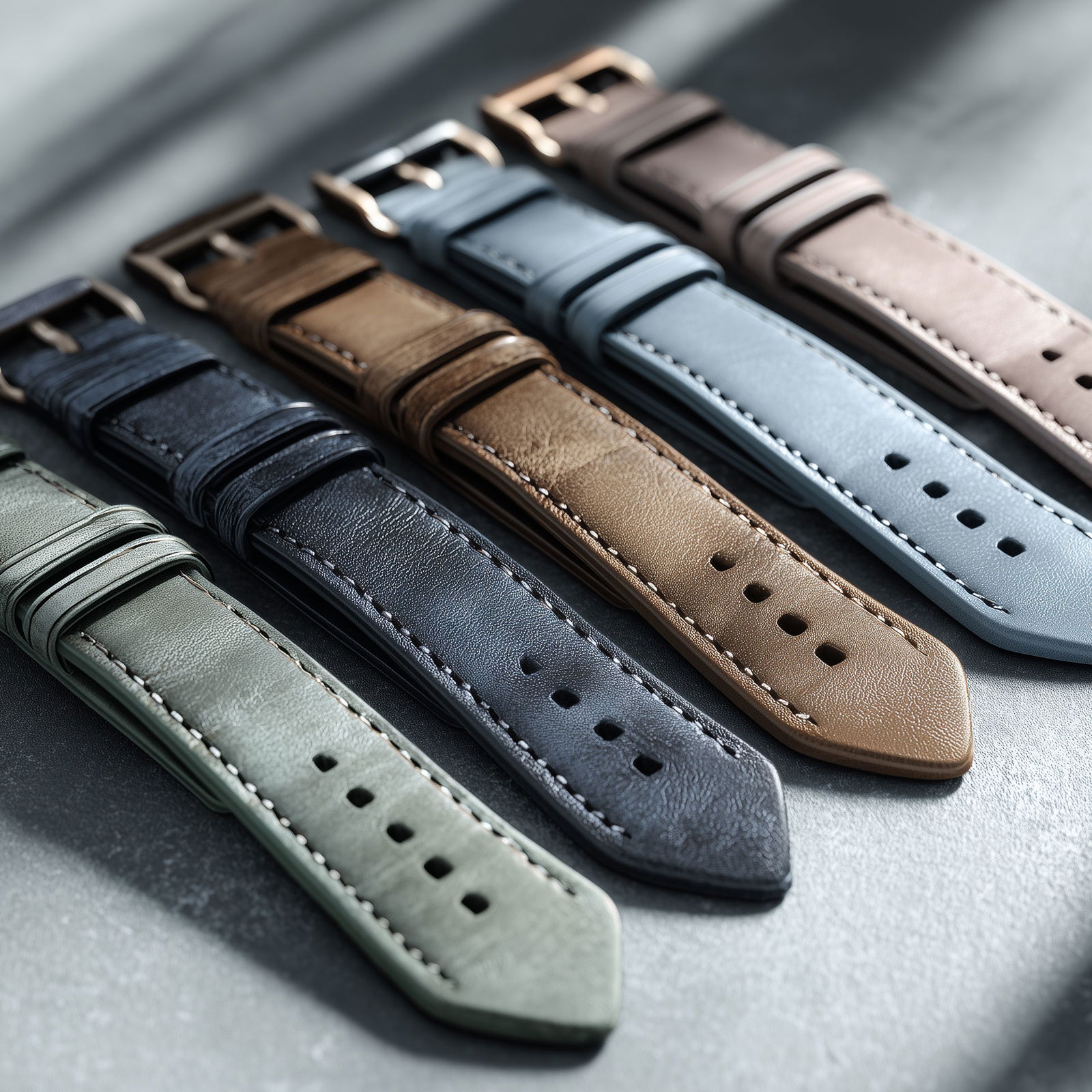 Flat_lay_of_several_elegant_leather_watch_straps_in