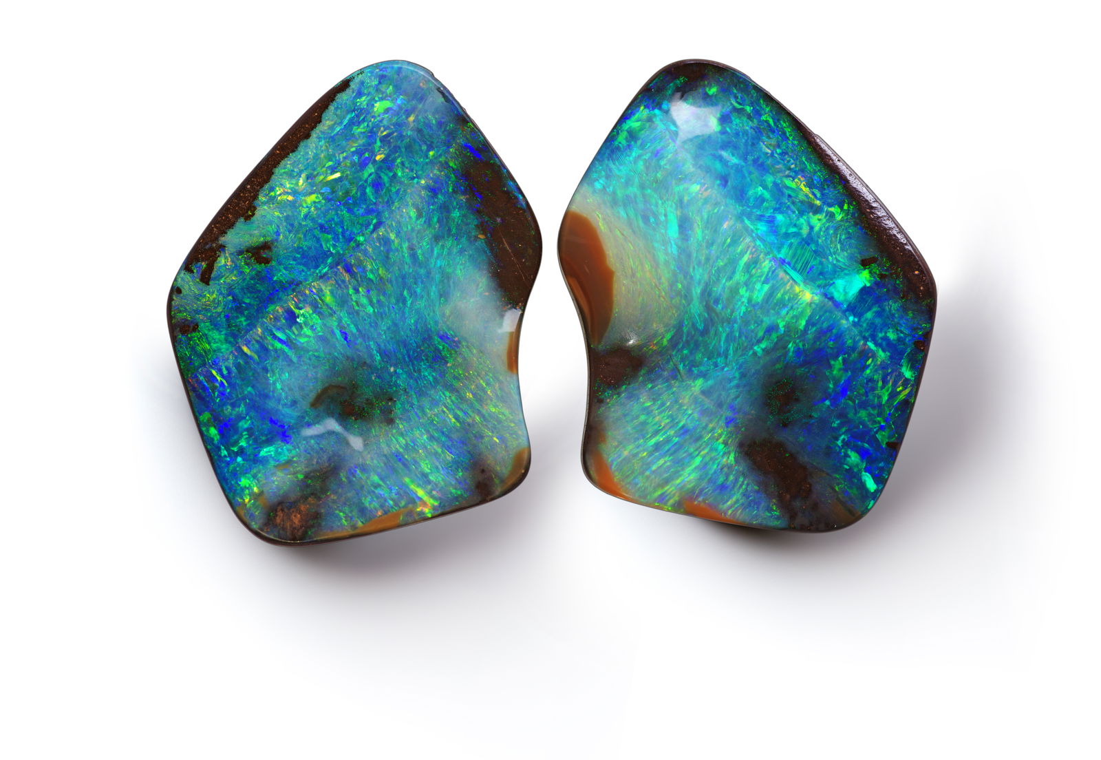 B.Boulderopal pair -Queensland, Australia, 39,0x31,3x6,0 mm, 98,30 cts_8004 Kopie