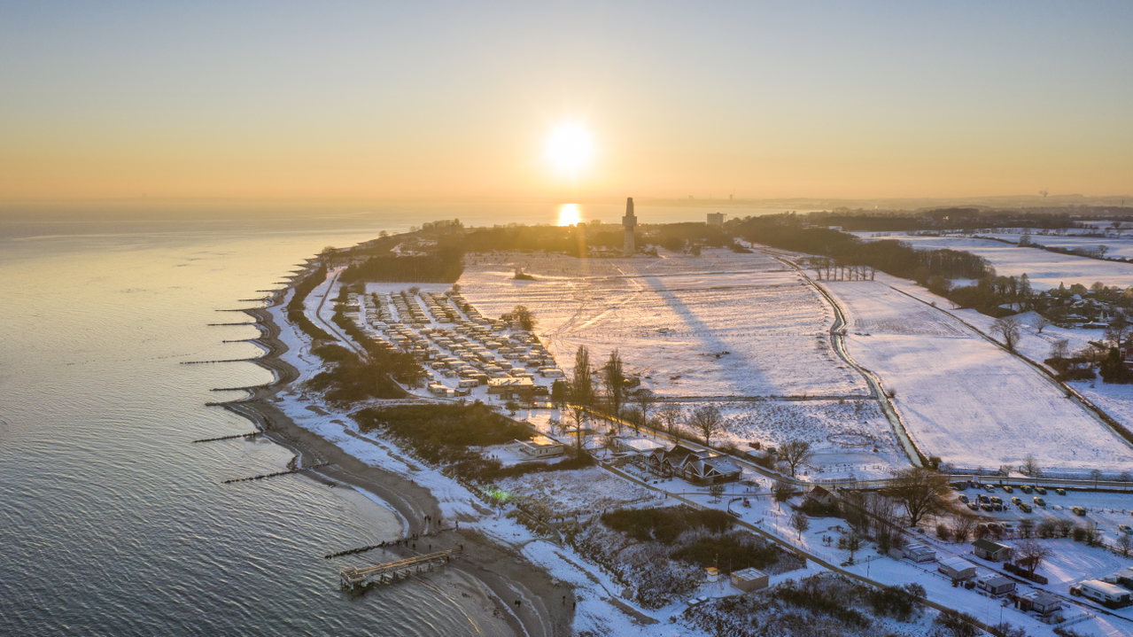 Luftaufnahme Pelzerhaken und Rettin im Winter © TALB Christian Schaffrath