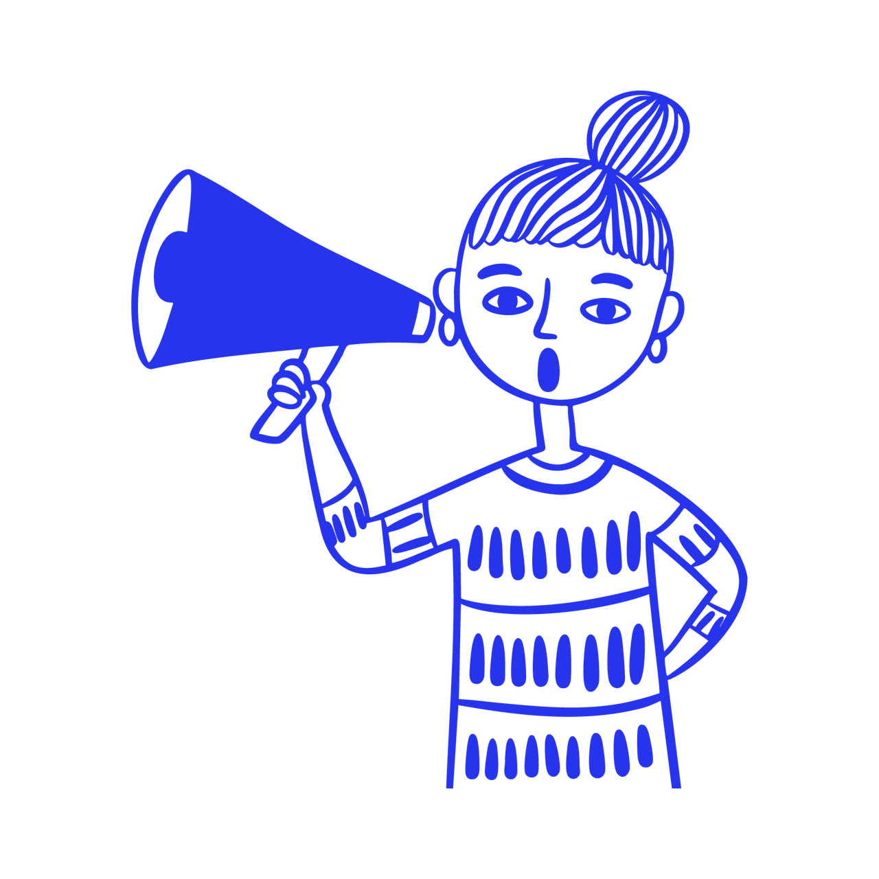 woman-shouting-megaphone-doodle-illustration