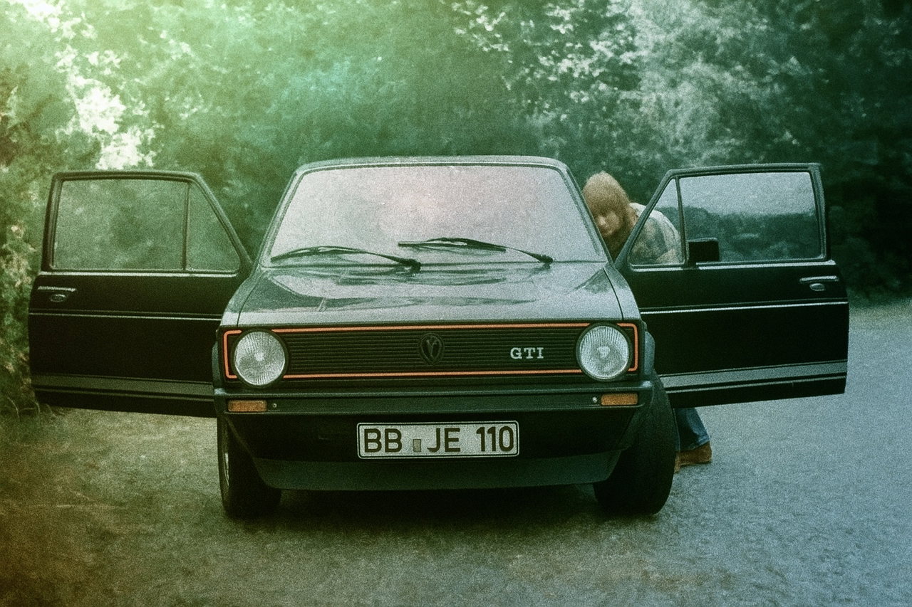 1976 Harald Kaiser an seinem GTI 