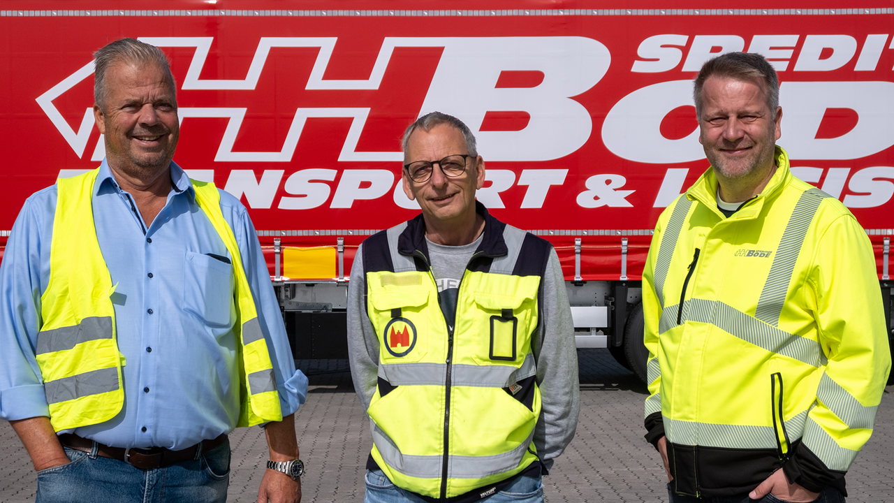 Arbeiten seit Jahren gut zusammen: Kai Bode, geschäftsführender Gesellschafter Spedition Bode, Peter Kopitzke, Terminalleiter CTL, Stev Etzrodt, Geschäftsführer Spedition Bode.