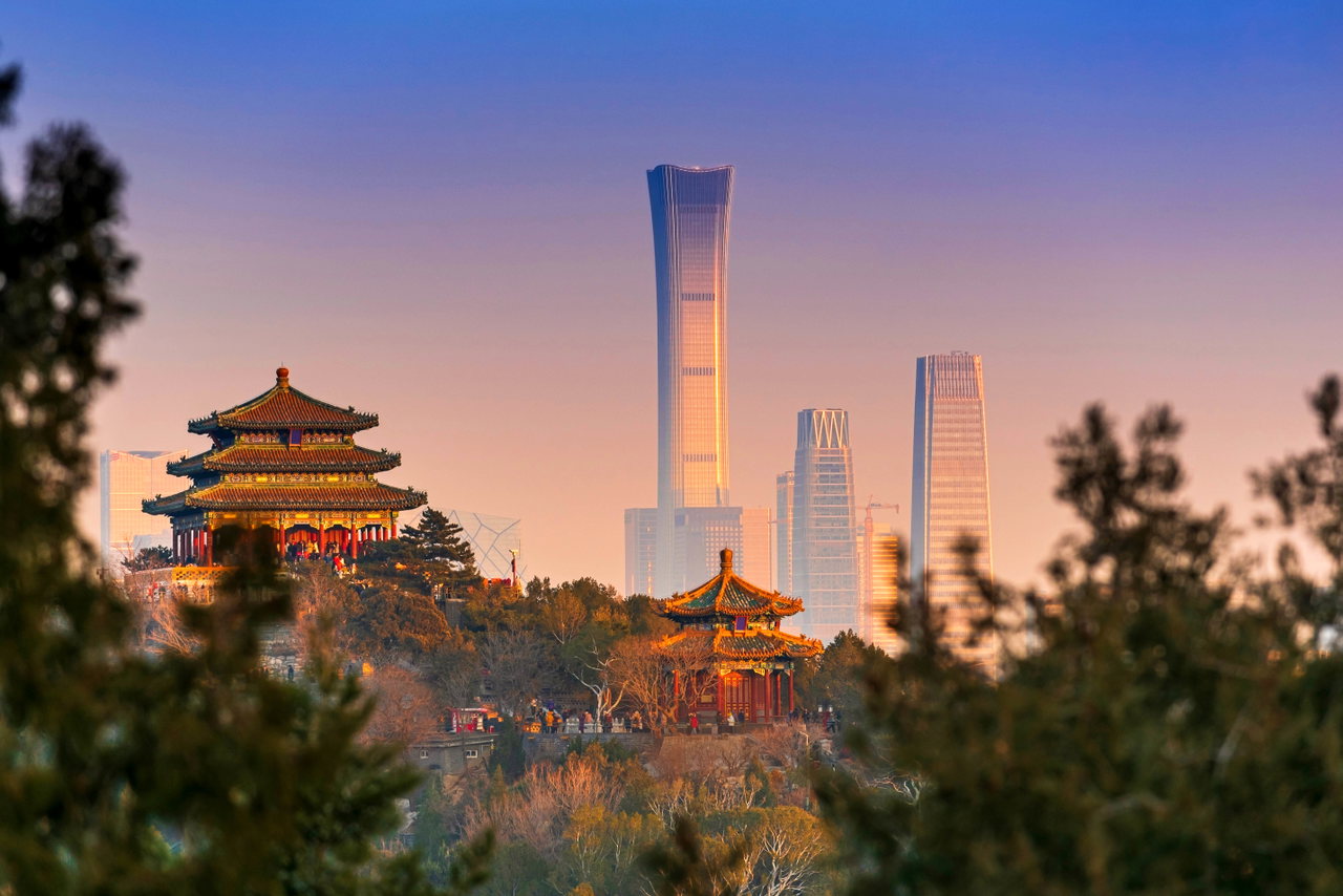 Abendlicher Blick über Peking