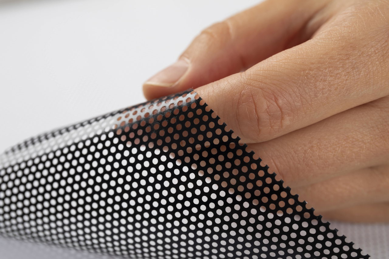 close-up-perforated-fabric