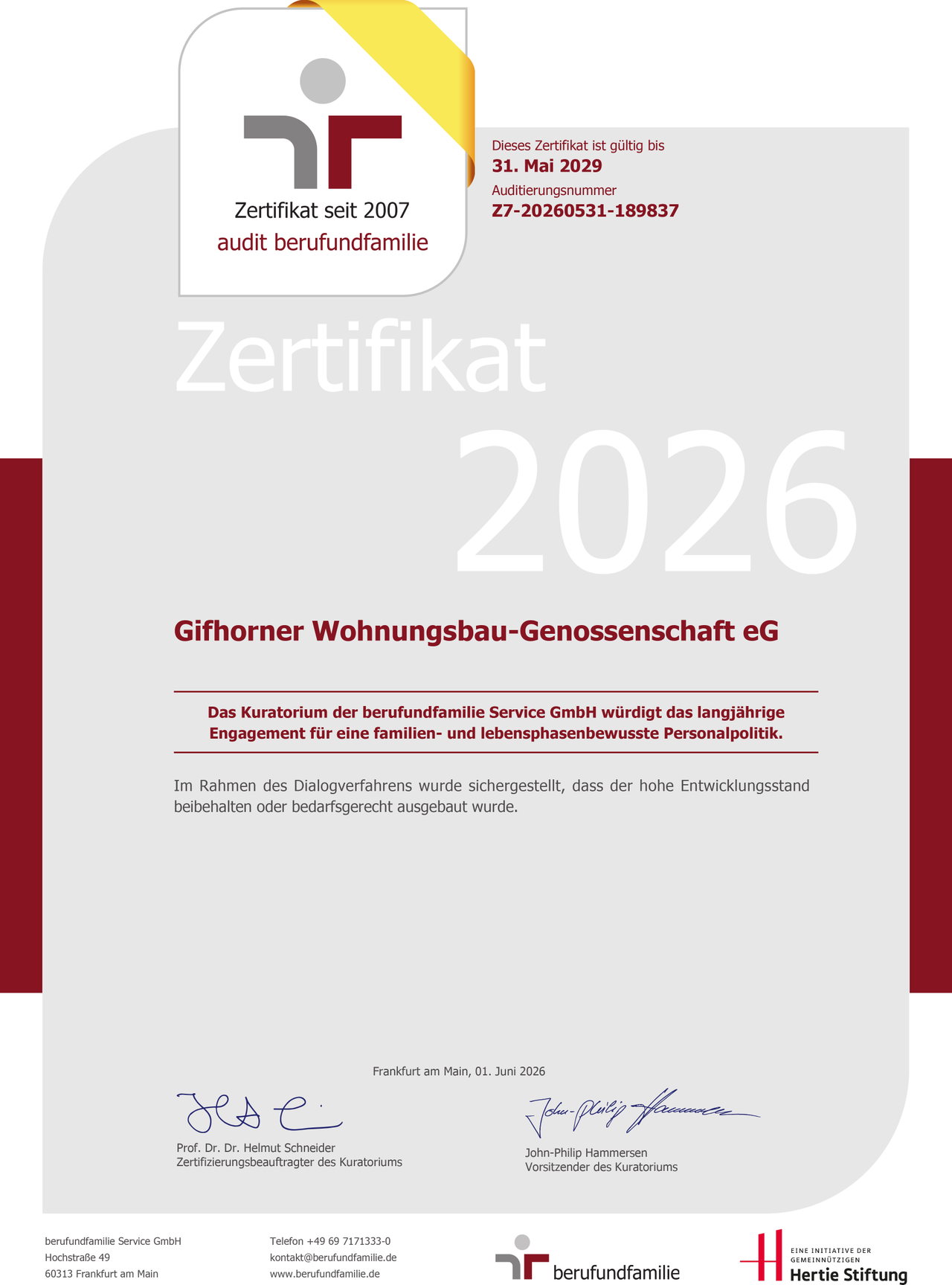 Zertifikat