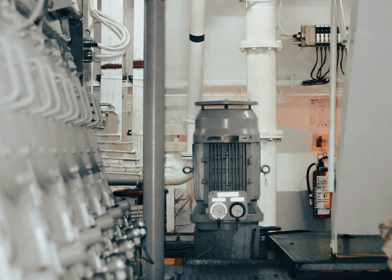 Nahaufnahme einer Industriepumpe