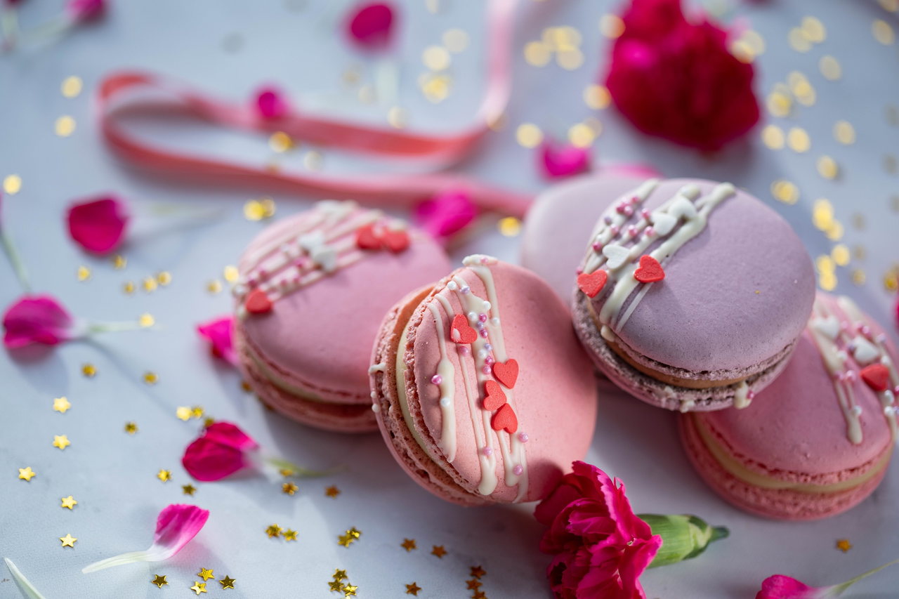 Erdbeermacarons