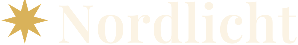Logo Nordlicht: goldener Stern und Schriftzug