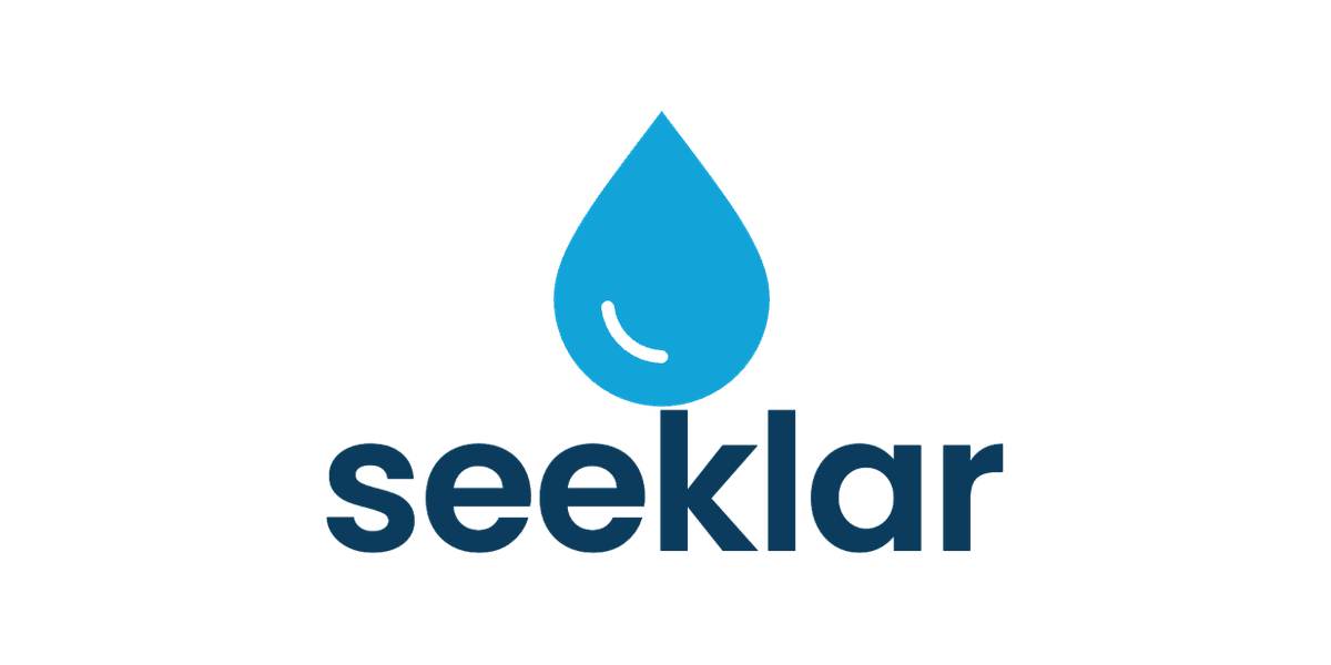 Logo des Start-ups Seeklar: blauer Wassertropfen