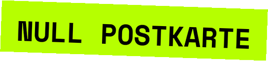 Aufkleber: NULL POSTKARTE