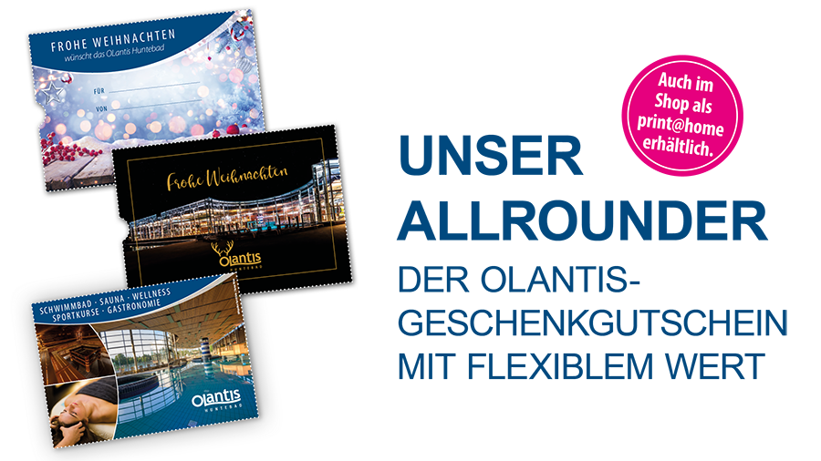 Bild mit Schrift Olantis Gutschein