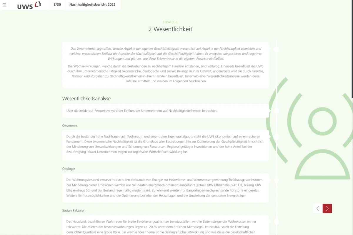 Nachhaltigkeitsbericht UWS 2022 Nachhaltigkeitsbericht UWS 2022