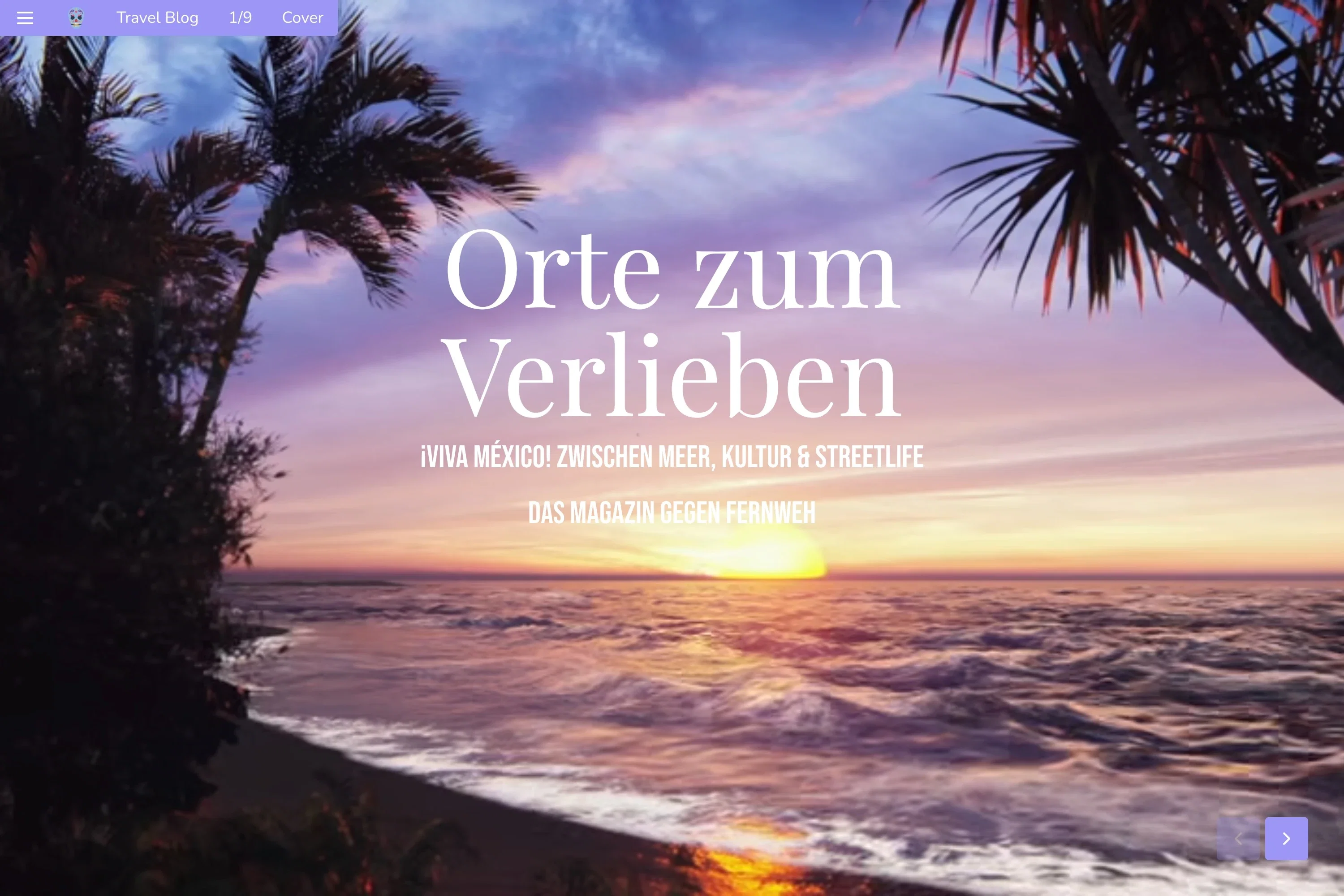 Dein Travel Blog mit Novamag Startseite der Novamag-Vorlage für einen Travel Blog mit großem Headerbild, Reisethemen und modernem Layout.