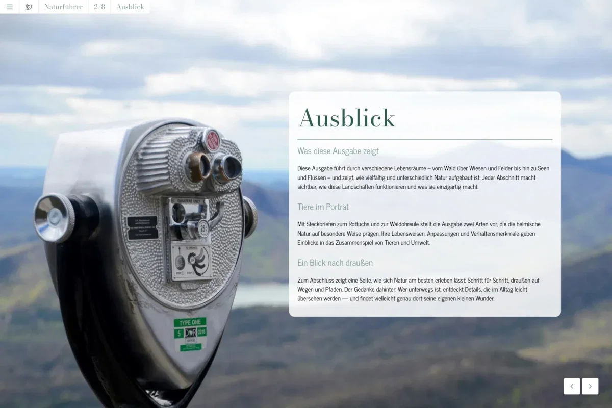Naturführer Ausblick Naturführer Ausblick