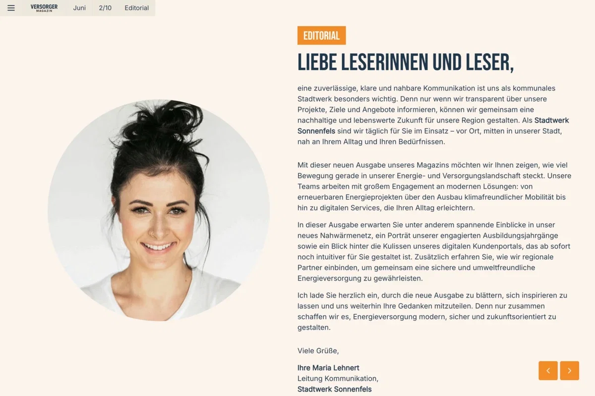 Versorgermagazin Editorial Versorgermagazin Editorial