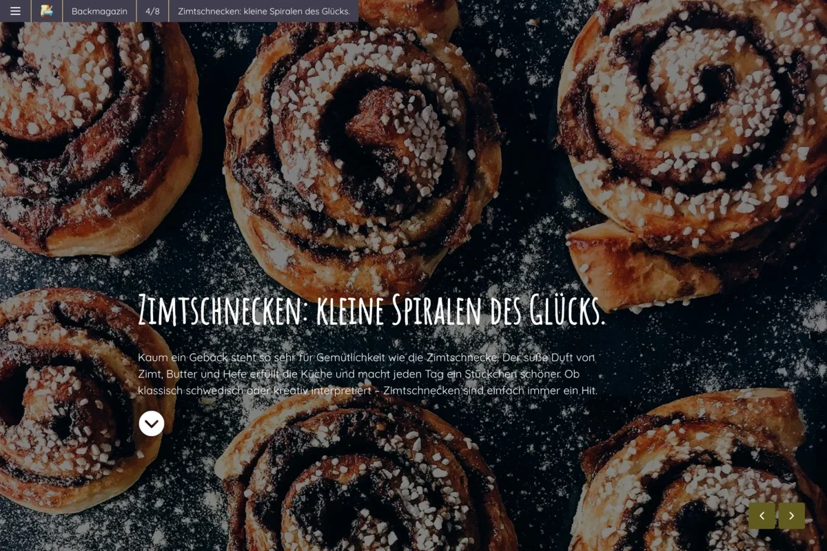 Backmagazin Zimtschnecken kleine Spiralen des Glücks