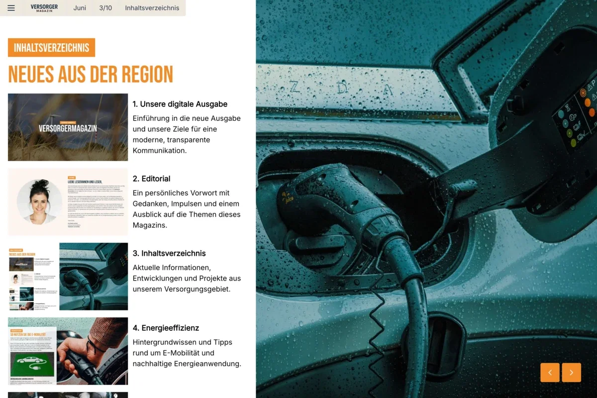 Versorgermagazin Inhaltsverzeichnis Versorgermagazin Inhaltsverzeichnis
